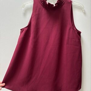 J. Crew Burgundy Sleeveless Blouse